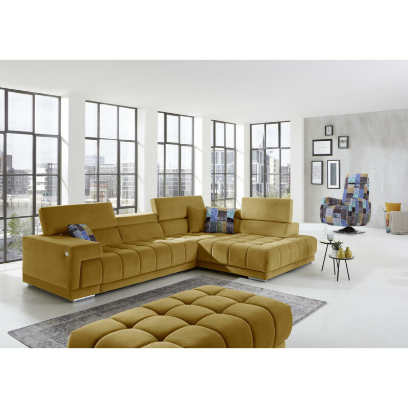 Beldomo Speed ECKSOFA Silber, Hellgrau – Bild 2