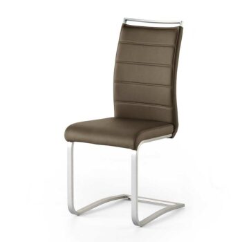 Freischwinger Set in Braun mit Griff (2er Set)
