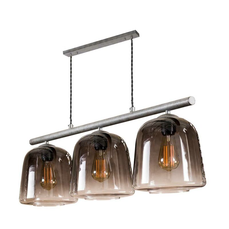Pendelleuchte getönte Glasschirme modernem Design