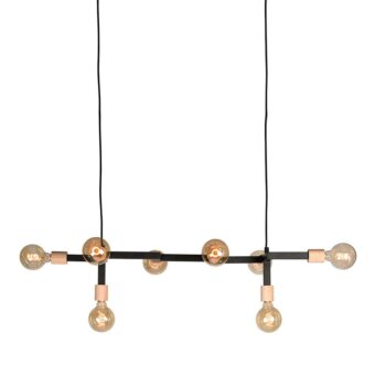 Pendelleuchte in Schwarz 100 cm breit