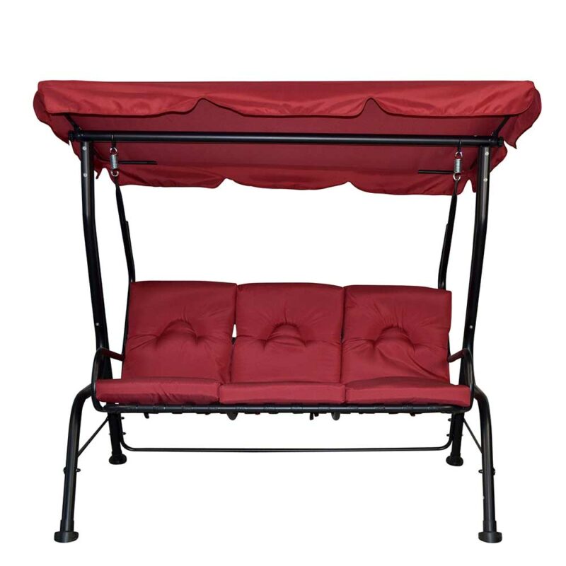 Rote Hollywoodschaukel in modernem Design 201 cm breit
