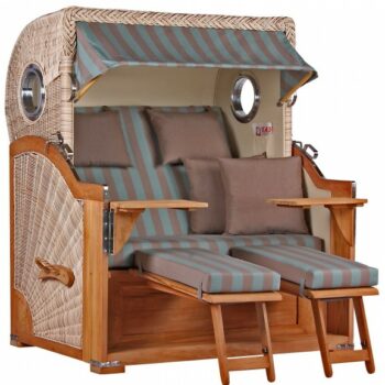 Strandkorb Norderney Teak Bullauge PE shell Dessin 520 18 Strandkorb Norderney Teak Bullauge PE shell Dessin 520