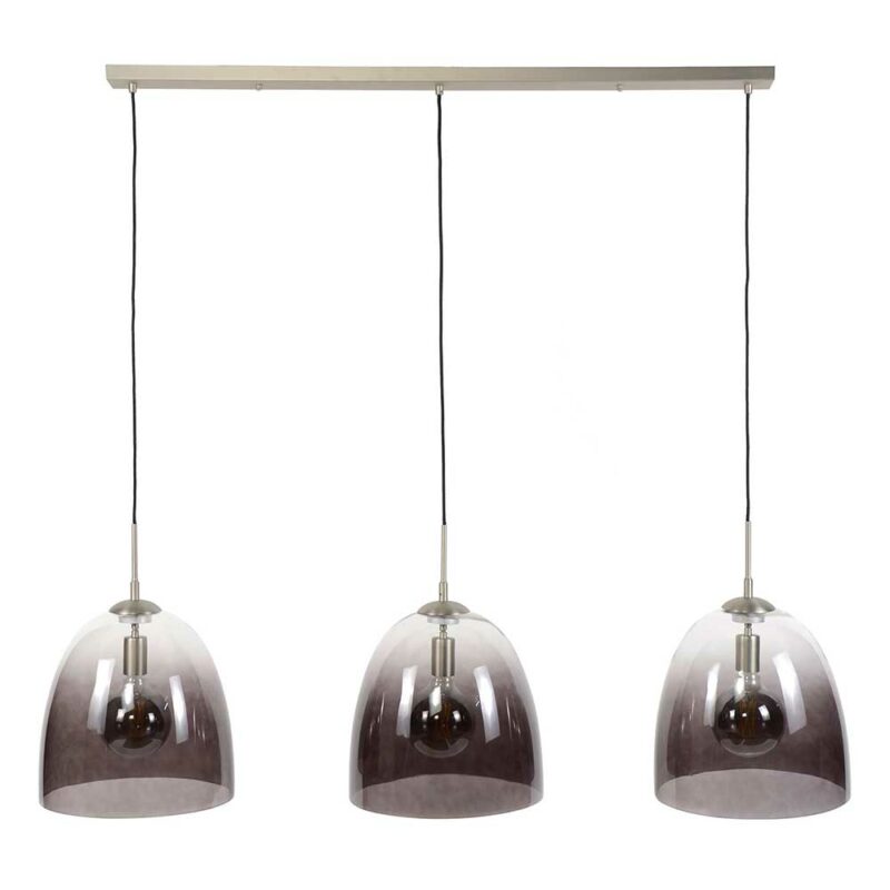 Pendelleuchte mit drei Glasschirmen Retrostil