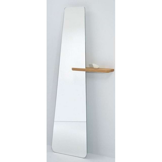 Casa Padrino Standspiegel "Designer Standspiegel mit Regal 71 x 14 x H. 170 cm - Luxus Qualität"