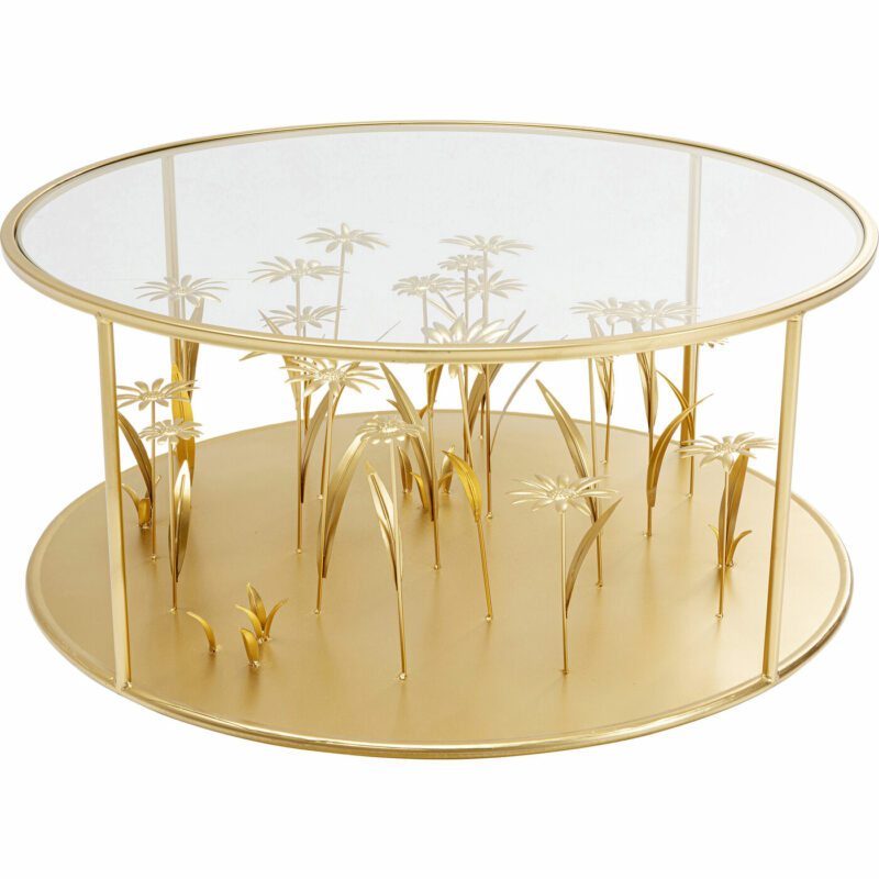 Couchtisch Flower Meadow Gold Ø80cm