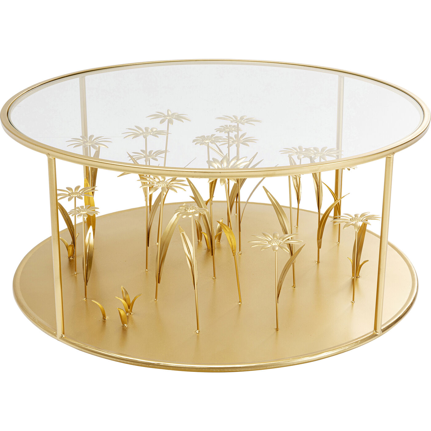 Couchtisch Flower Meadow Gold Ø80cm