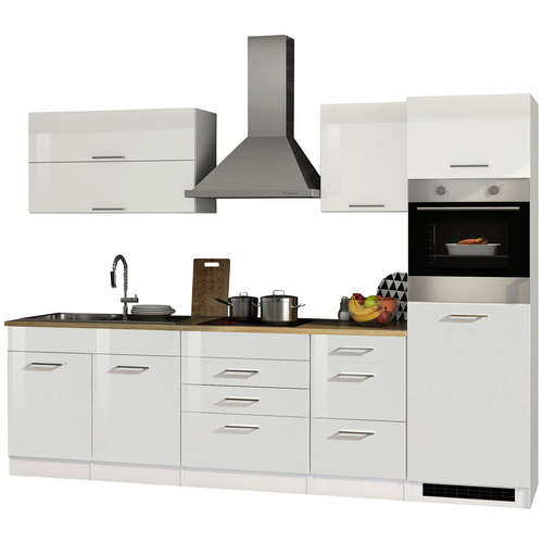 Küchenzeile "Mailand", mit E-Geräten, Gesamtbreite: 290 cm