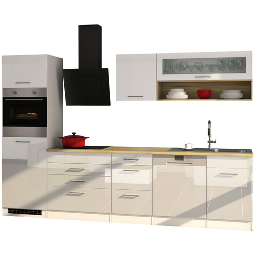 Küchenzeile "Mailand", mit E-Geräten, Gesamtbreite: 300 cm