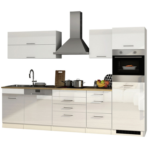 Küchenzeile "Mailand", mit E-Geräten, Gesamtbreite: 300 cm