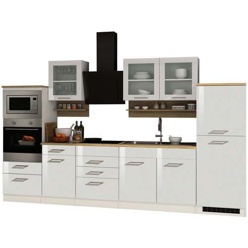 Küchenzeile "Mailand", mit E-Geräten, Gesamtbreite: 330 cm