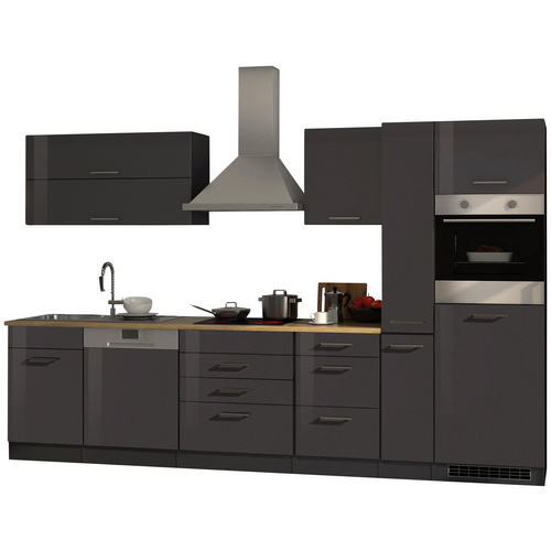 Küchenzeile "Mailand", mit E-Geräten, Gesamtbreite: 330 cm