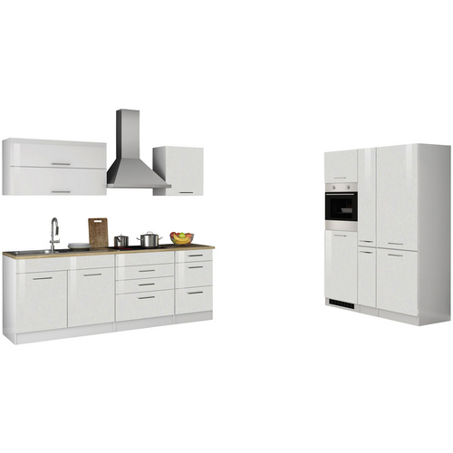 Küchenzeile "Mailand", mit E-Geräten, Gesamtbreite: 380 cm