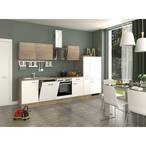 Küchenzeile "Samoa", mit E-Geräten, Gesamtbreite: 310 cm