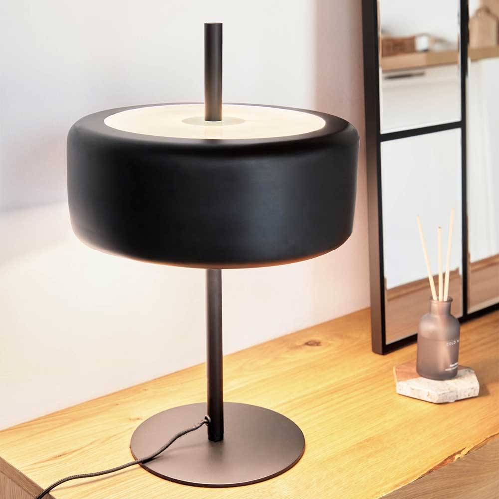 Schwarze Metall Tischlampe in modernem Design 50 cm hoch