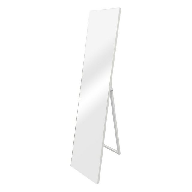 en.casa Standspiegel, "Barletta" Ganzkörperspiegel 150x35 cm Ankleidespiegel neigbar rechteckig Weiß